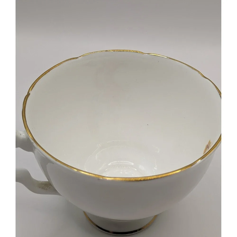 Royal Stafford England Tea‎ Cup And Saucer Mint Green White Floral Design
